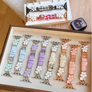 Dây da nối Sakura cho dây đeo đồng hồ đa năng iwatch Series Ultra / 11 / 10 / 9, 18 / 20 / 22mm, Thích hợp cho dây đeo xiaomi 8 / 9 【 Pro 】