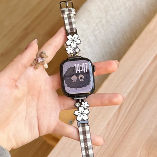 Dây da nối Sakura cho dây đeo đồng hồ đa năng iwatch Series Ultra / 11 / 10 / 9, 18 / 20 / 22mm, Thích hợp cho dây đeo xiaomi 8 / 9 【 Pro 】