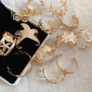 DREJEW Lắc Tay Nữ Vàng / Bạc Tông Màu Sao Biển Vỏ Charm Bohemian Thời Trang Hàng Ngày Hợp Thời Trang Phụ Kiện Cổ Tay