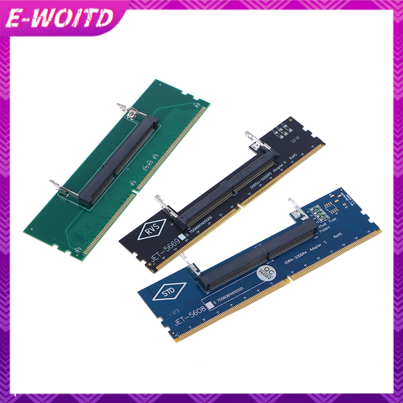 E-woitd DDR3 DDR4 DDR5 Laptop SO-DIMM Sang Máy Tính Để Bàn Adapter Thẻ Bộ Chuyển Đổi Bộ Nhớ RAM Kết Nối Adapter HNVN