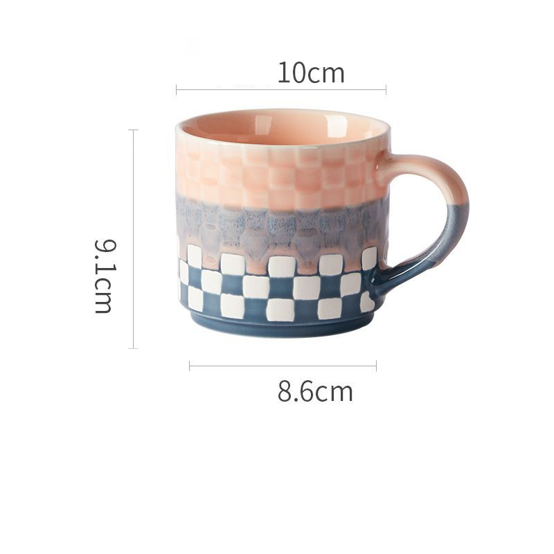 Cốc cà phê gốm 3D Retro 500ml Cốc ăn sáng có giá trị cao Cốc sữa
