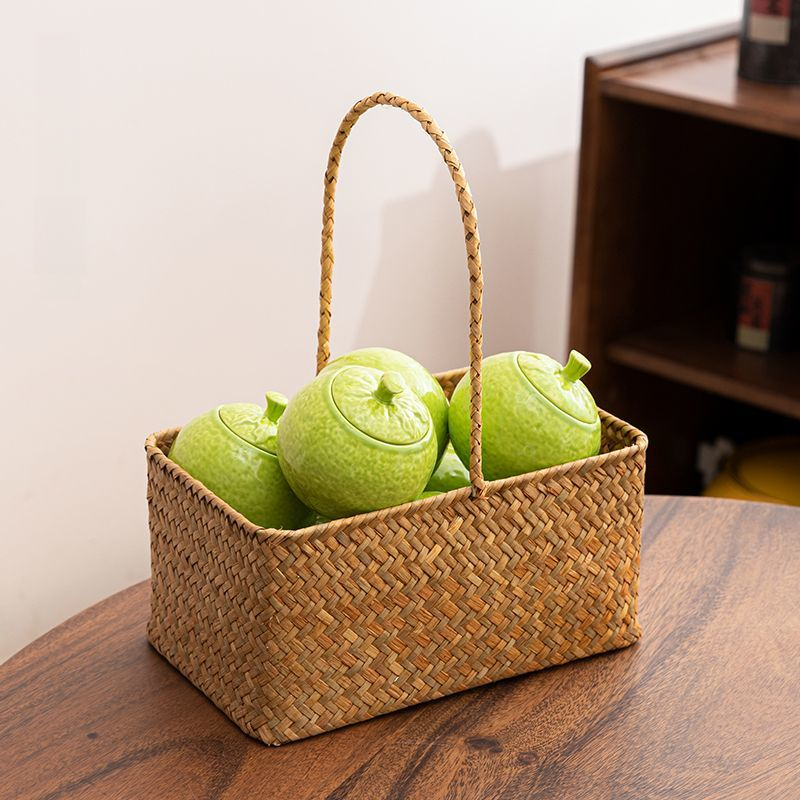 Cam Gốm Trà Lon Good Fortune Trà Lon Bảo Quản Thực Phẩm Lon Đồ Trang Trí Để Bàn
