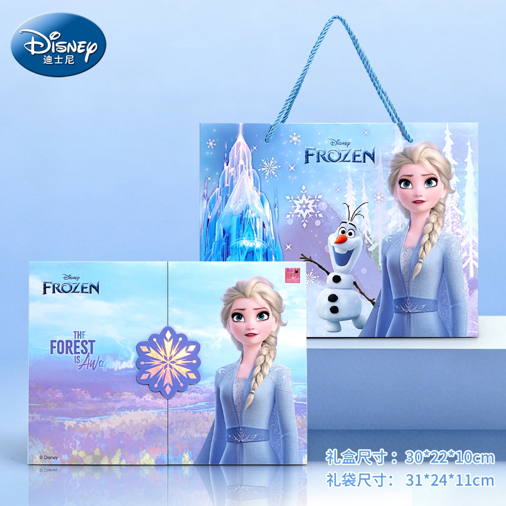 Bộ trang sức túi xách đông lạnh mới Công chúa Disney Elsa Phụ kiện tóc Cô gái Quà tặng sinh nhật