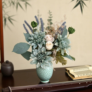 Bó Hoa Lụa Thược Dược Giả Mix Nụ Hồng Decor Trang Trí Nhà Cửa Vintage Cành Lá Bạch Đàn Oải Hương Xanh Ngọc Pastel Phụ Kiện Chụp Ảnh Studio Tiệc Cưới Phòng Khách Sang Trọng Cao Cấp Đẹp Mềm Mại 40cm Phong Cách Bắc Âu Cắm Bình