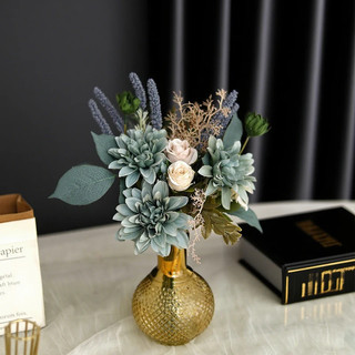 Bó Hoa Lụa Thược Dược Giả Mix Nụ Hồng Decor Trang Trí Nhà Cửa Vintage Cành Lá Bạch Đàn Oải Hương Xanh Ngọc Pastel Phụ Kiện Chụp Ảnh Studio Tiệc Cưới Phòng Khách Sang Trọng Cao Cấp Đẹp Mềm Mại 40cm Phong Cách Bắc Âu Cắm Bình