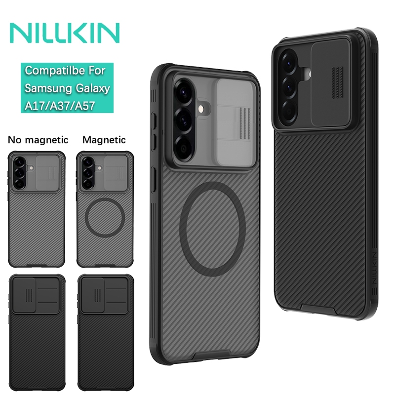 Nillkin Cho Galaxy A57 A37 A17 Camshield Pro PC Từ Tính TPU Bảo Vệ Ống Kính Máy Ảnh Trượt Trượt Ốp Lưng Cứng Nam Châm Vỏ Điện Thoại Vỏ
