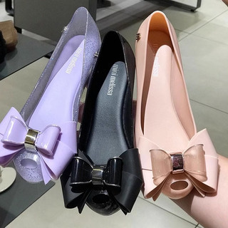 2025 Phong Cách Mới Melissa Giày Nữ Nơ Miệng Cá Giày Thạch Thời Trang