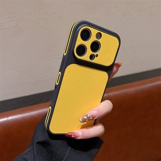 Ốp điện thoại cửa sổ lớn bằng da trơn màu xanh lá cây sang trọng phù hợp cho iPhone 13 14 15 16 17 Pro Max full foreskin chống rơi