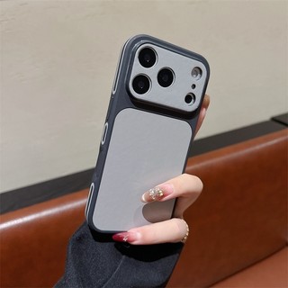 Ốp điện thoại cửa sổ lớn bằng da trơn màu xanh lá cây sang trọng phù hợp cho iPhone 13 14 15 16 17 Pro Max full foreskin chống rơi