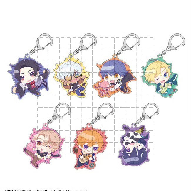 Obey Me Nightbringer Móc khóa Acrylic Charm cho Leviathan Mammon Satan Belphegor Lucifer Anime Merch