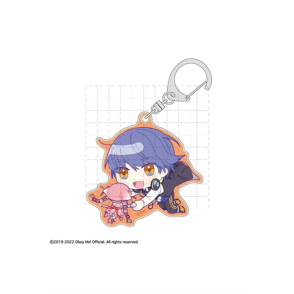 Obey Me Nightbringer Móc khóa Acrylic Charm cho Leviathan Mammon Satan Belphegor Lucifer Anime Merch