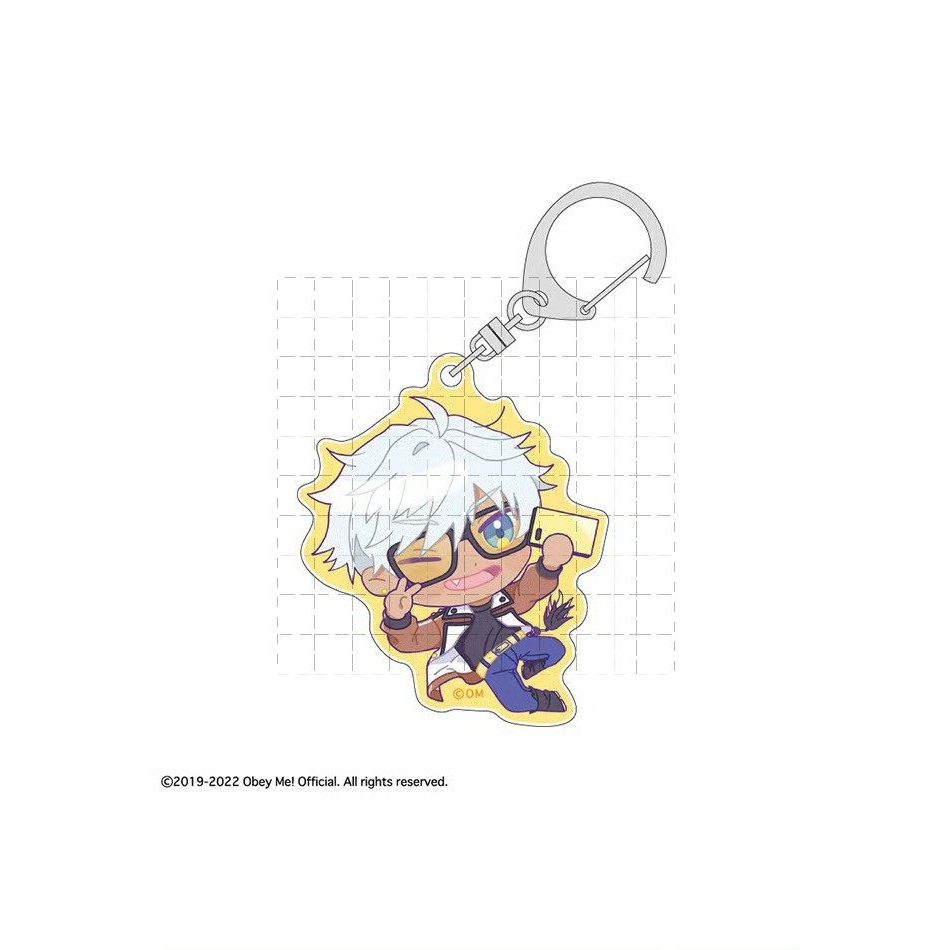 Obey Me Nightbringer Móc khóa Acrylic Charm cho Leviathan Mammon Satan Belphegor Lucifer Anime Merch