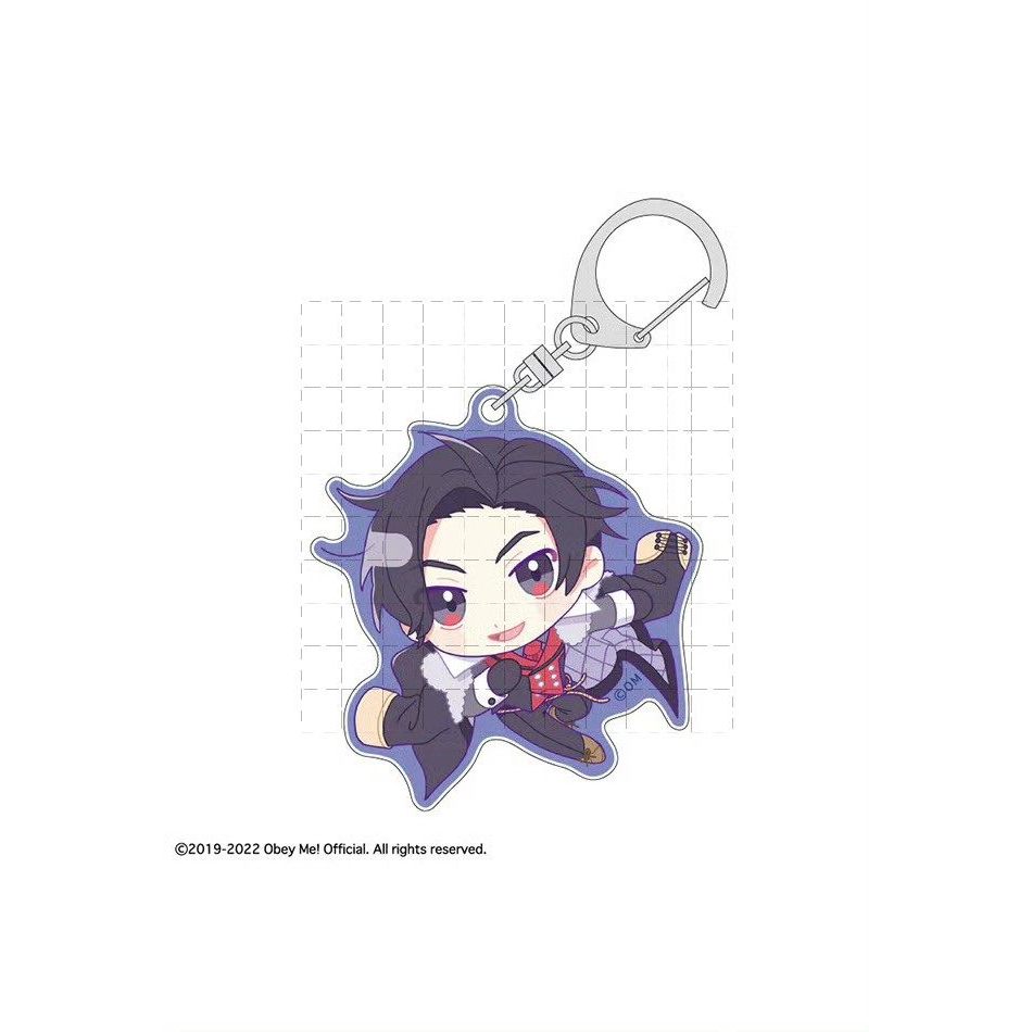 Obey Me Nightbringer Móc khóa Acrylic Charm cho Leviathan Mammon Satan Belphegor Lucifer Anime Merch
