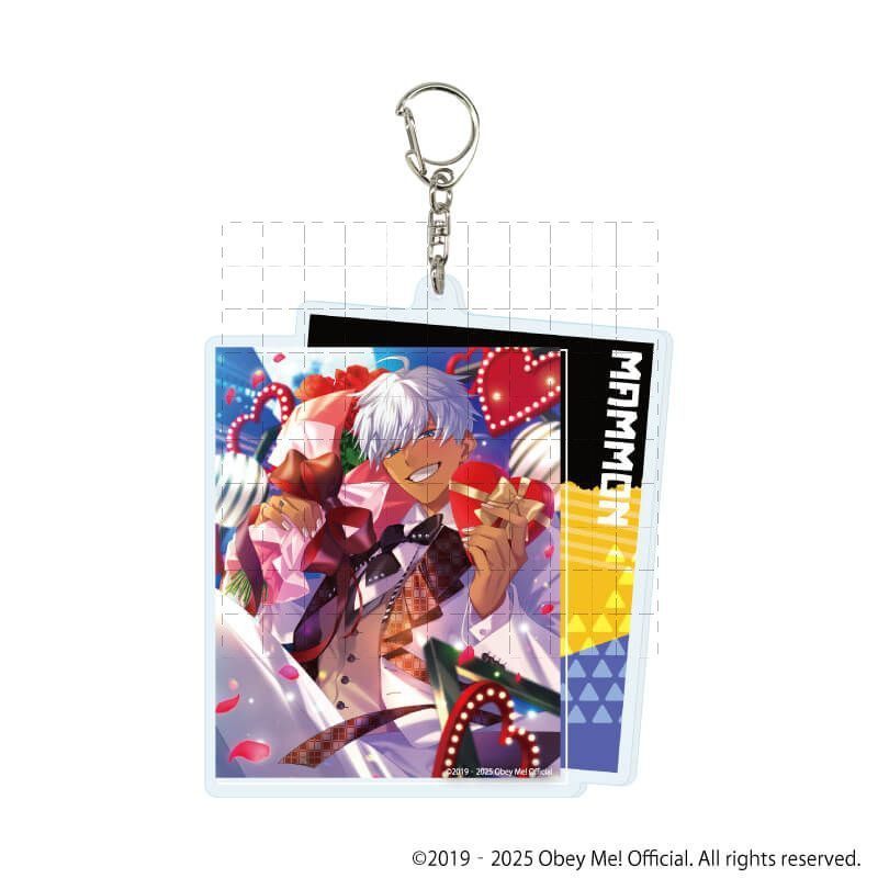 Obey Me Nightbringer Fan-Art Móc khóa Acrylic Charm cho Lucifer Satan Leviathan Mammon Anime Merch
