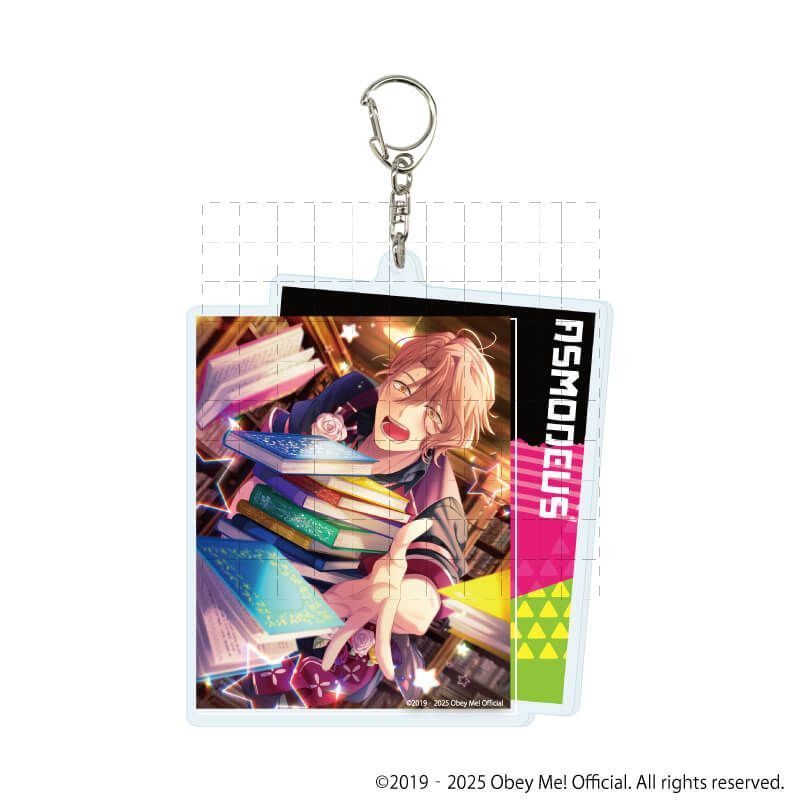 Obey Me Nightbringer Fan-Art Móc khóa Acrylic Charm cho Lucifer Satan Leviathan Mammon Anime Merch
