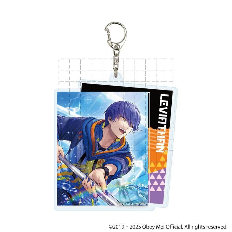 Obey Me Nightbringer Fan-Art Móc khóa Acrylic Charm cho Lucifer Satan Leviathan Mammon Anime Merch