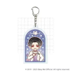 Móc khóa Obey Me Nightbringer - Mammon, Satan, Beelzebub với Hydrangea loral Design Acrylic Charm