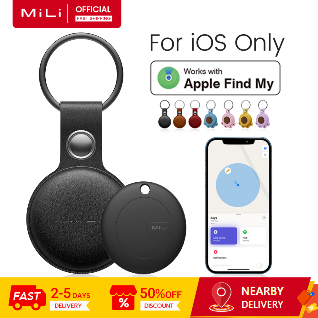 Bộ theo dõi Bluetooth MiLi MiTag, Công cụ tìm chìa khóa và định vị thú cưng cho chìa khóa, túi xách và hơn thế nữa, Phạm vi lên tới 120m, Chống nước, Công cụ tìm điện thoại, Tương thích với iOS