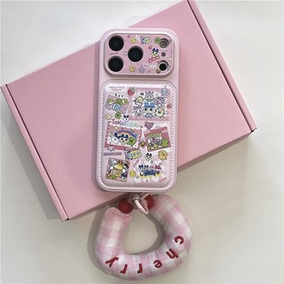 Ốp điện thoại chất liệu PU họa tiết hoạt hình cho iPhone 17 Pro max 16 Pro