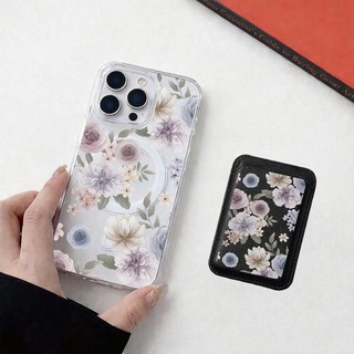 Ins họa tiết hoa Ví chống sốc Thích hợp cho iPhone 11 12promax 12 13 14 15 pro max Ốp điện thoại 14promax 15pro 16 Pro max 17 17air 17promax Vỏ