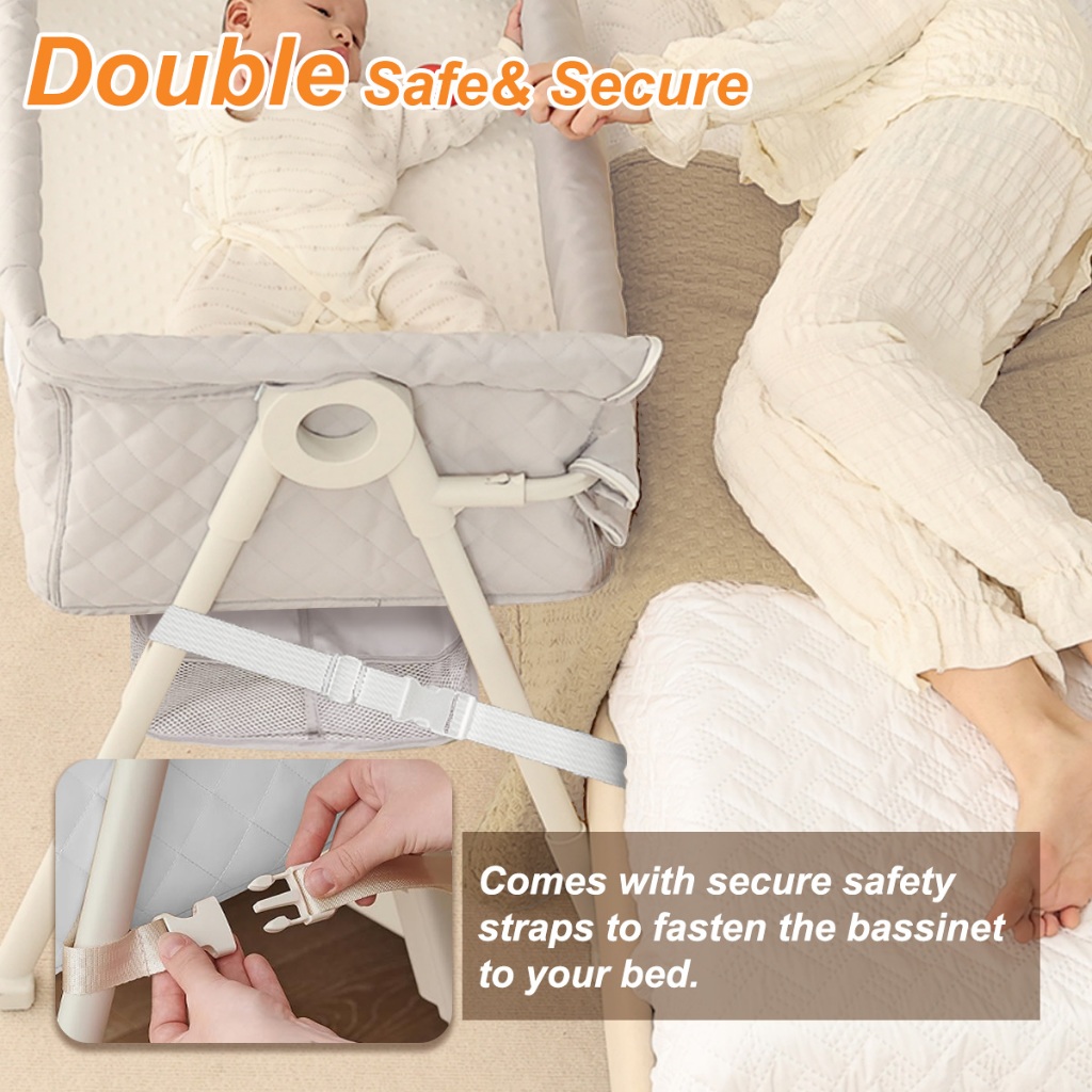 Nôi ngủ cho bé sơ sinh 0-18M, Giường ngủ có thể gập lại có lưới chống muỗi, Cot du lịch di động cho bé