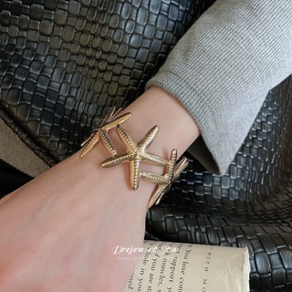 DREJEW Lắc Tay Nữ Vàng / Bạc Tông Màu Sao Biển Vỏ Charm Bohemian Thời Trang Hàng Ngày Hợp Thời Trang Phụ Kiện Cổ Tay
