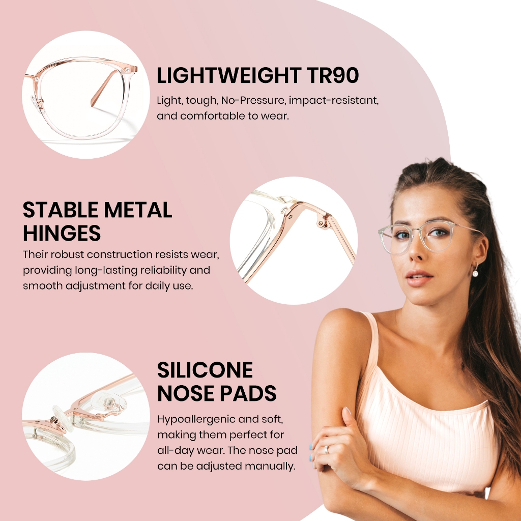 Cyxus Kính Chống Ánh Sáng Xanh Cho Máy Tính Gọng TR90 Giảm Mỏi Mắt Bảo Vệ Mắt Khỏi Tia UV Cho Nam Nữ 8169