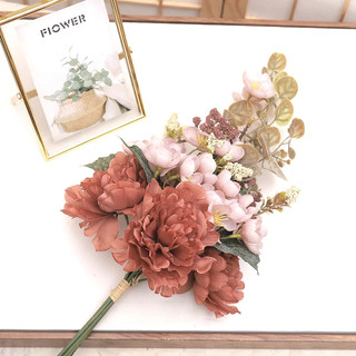 Hoa Giả Mẫu Đơn Lụa Cao Cấp Vintage Bó Cầm Tay Trang Trí Nhà Cửa Phòng Khách Tiệc Cưới Decor Chụp Ảnh Phong Cách Bắc Âu Cắm Bình Nghệ Thuật Đẹp Tự Nhiên Bền Màu Không Phai Sang Trọng Quà Tặng Lãng Mạn Phụ Kiện Studio