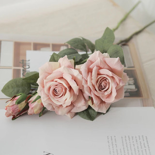 Hoa Hồng Giả Lụa Cao Cấp 2 Đầu Cành Dài Decor Trang Trí Nhà Cửa Phòng Khách Tiệc Cưới Chụp Ảnh Vintage Đạo Cụ Cắm Bình Đẹp Giống Thật Phong Cách Bắc Âu Sang Trọng Giá Rẻ Màu Pastel Nhân Tạo Nghệ Thuật Quà Tặng Bàn Làm Việc