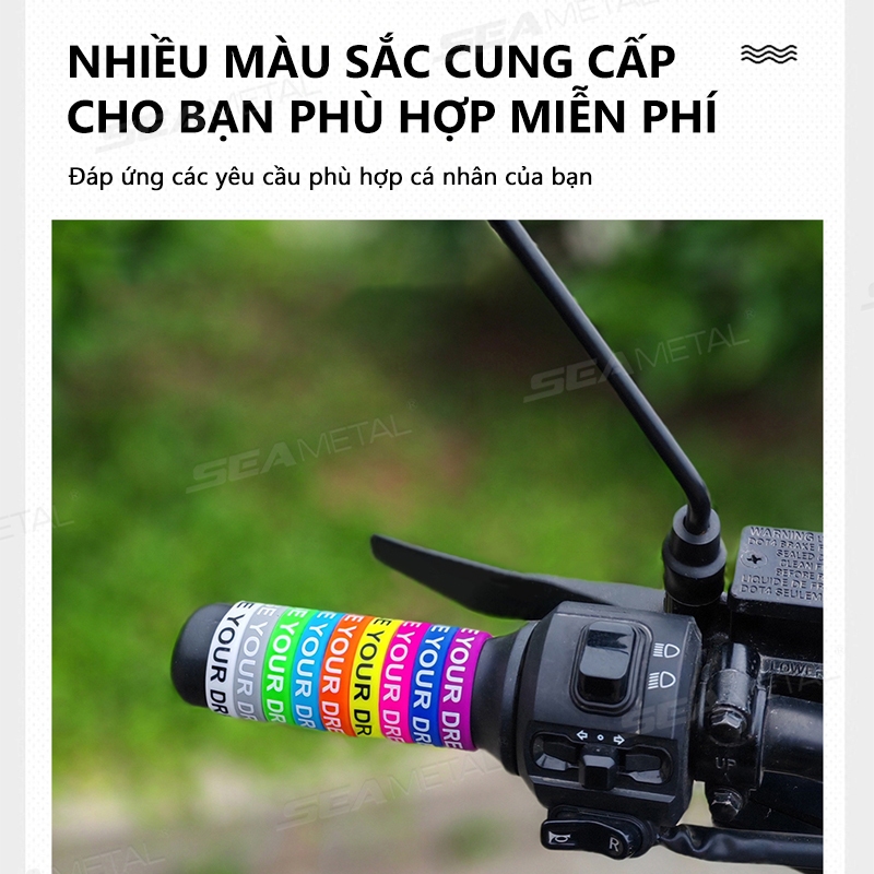 SEAMETAL Vòng Chữ O Chống Trơn Trượt Silicon 30mm Nhiều Màu, Trang Trí Tay Lái Xe Máy/Xe Đạp Điện