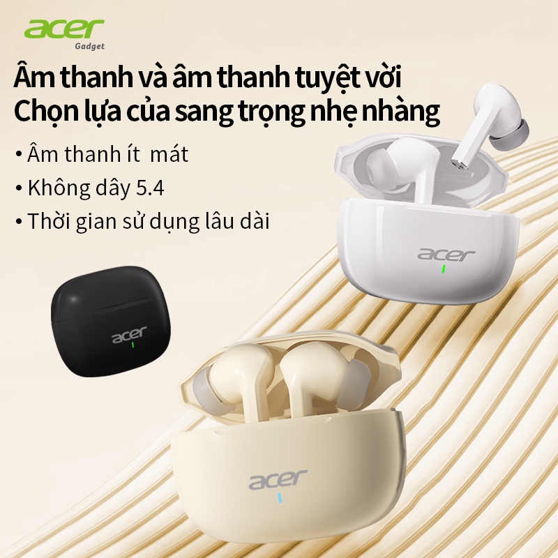 ACER Tai nghe Bluetooth AcerTWS có micrô Chính hãng BT5.4 Khử tiếng ồn 30H Pin lớn hơn Tai nghe không dây Type-c | BigBuy360 - bigbuy360.vn