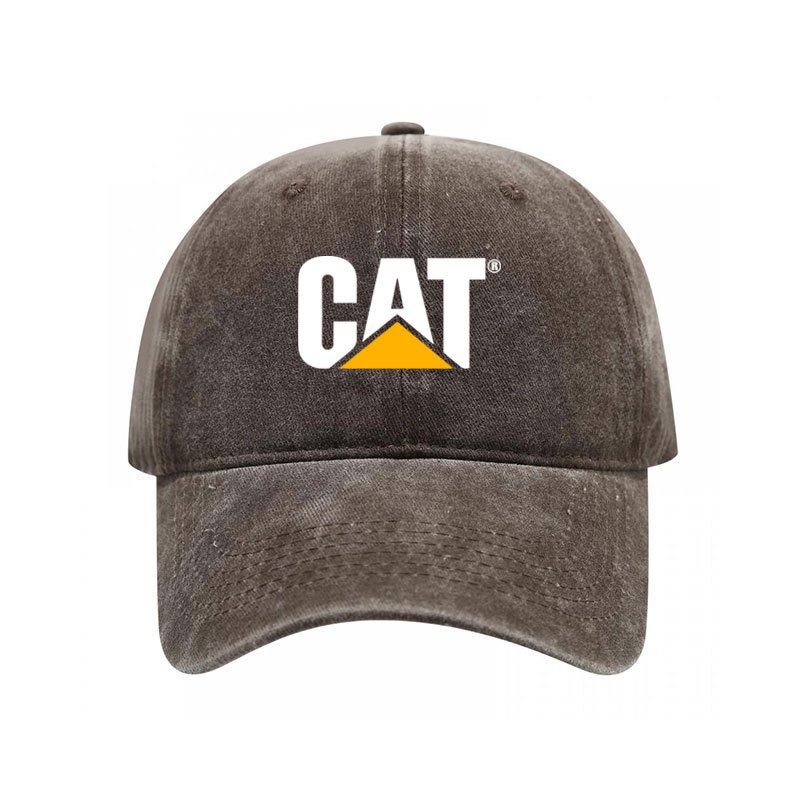 Caterpillar Construction Mũ Bóng Chày Đen từ Cotton - Phù Hợp Cho Hoạt Động Ngoài Trời