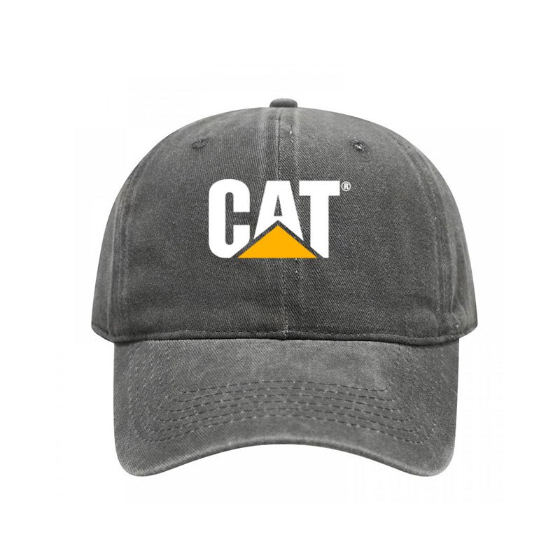 Caterpillar Construction Mũ Bóng Chày Đen từ Cotton - Phù Hợp Cho Hoạt Động Ngoài Trời