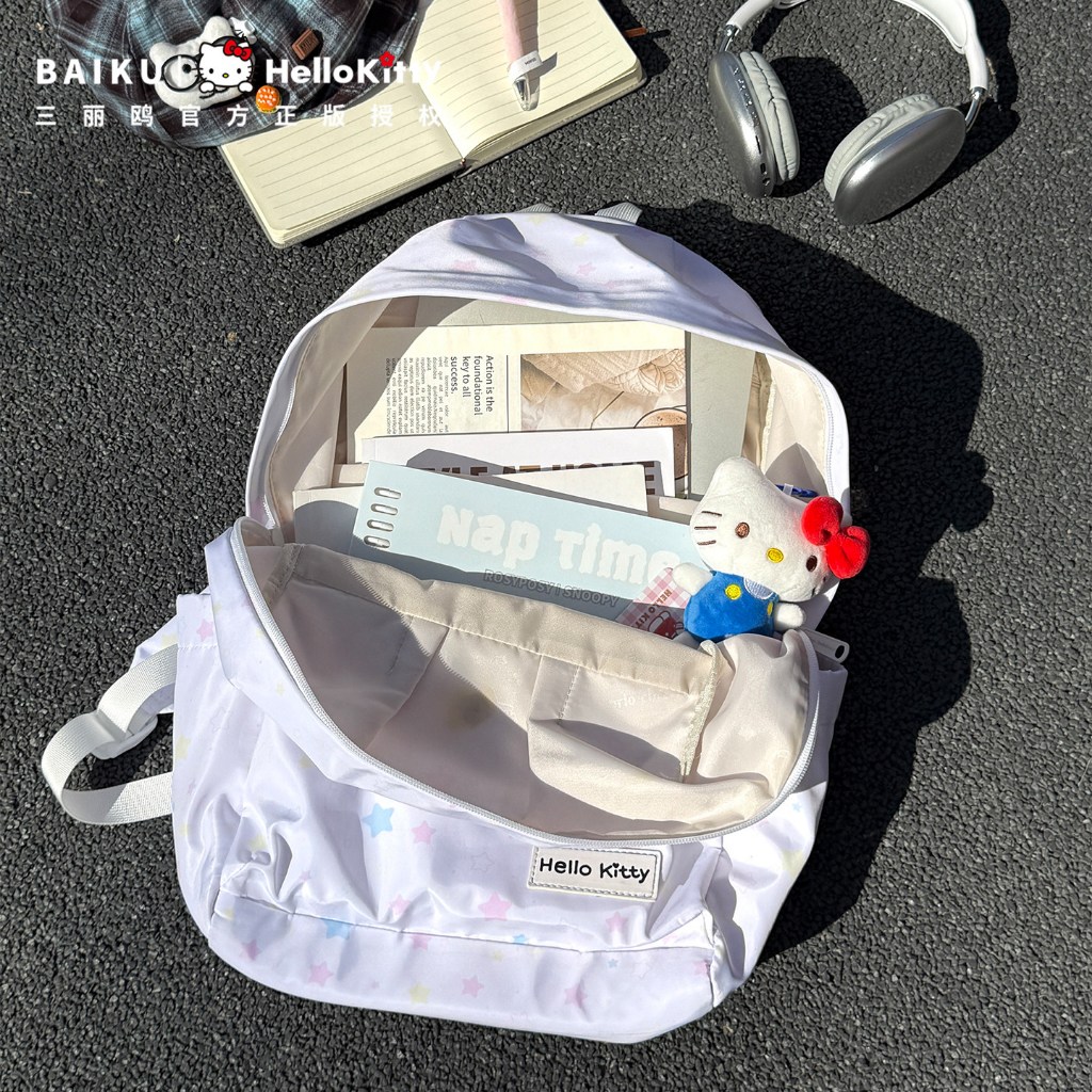 🏆 Sanrio Official Ba Lô Hello Kitty Chính Hãng - Cặp Sách Nữ Sinh Cấp - Chống Thấm Nước - Giảm 30%