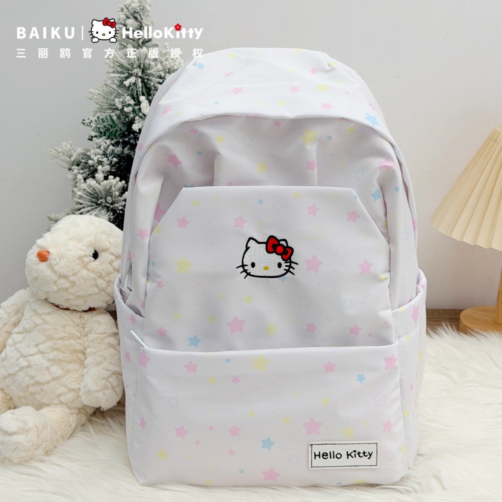 🏆 Sanrio Official Ba Lô Hello Kitty Chính Hãng - Cặp Sách Nữ Sinh Cấp - Chống Thấm Nước - Giảm 30%