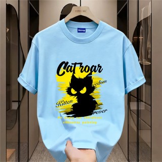 ✨Hàng có sẵn✨ WASSUP áo thun nam in hình mèo đen - Mẫu mới! 100% cotton, thời trang, Unisex.