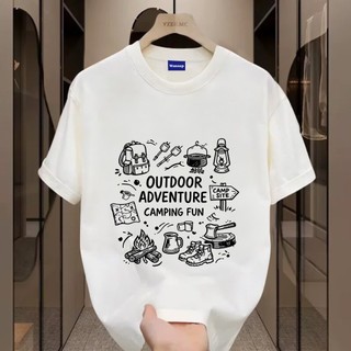 ✨Hàng có sẵn✨ WASSUP áo thun nam in hình dụng cụ ngoài trời - Mẫu mới! 100% cotton, thời trang, Unisex.