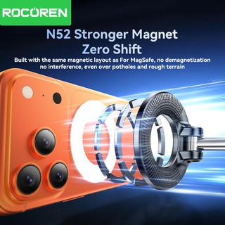 Rocoren Từ Tính Giá Đỡ Điện Thoại Ô Tô Chân Không Hút Cốc Có Thể Gập Lại Giá Đỡ Cho iPhone 17 16 Pro Max Phụ Kiện Xe Hơi