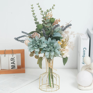 Hoa Giả Trang Trí Bó Hoa Thược Dược Xanh Vintage Decor Nhà Cửa Đạo Cụ Chụp Ảnh Studio Tiệc Cưới Sang Trọng Hoa Lụa Cầm Tay Cô Dâu Cao Cấp Lá Khuynh Diệp Oải Hương Giống Thật Phong Cách Bắc Âu Cắm Bình Phòng Khách Bàn Làm Việc Quà Tặng Sinh Nhật Bạn Gái