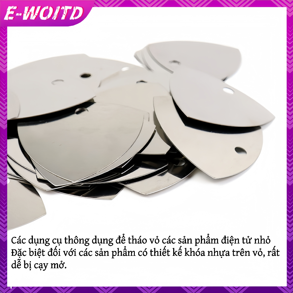 E-woitd 10 Chiếc Siêu Mỏng Linh Hoạt Thép Không Gỉ Tháo Rời Tấm Pry Bar Crowbar LCD Máy Tính Điện Thoại Di Động Loại Bỏ Màn Hình Công Cụ Sửa Chữa HNVN