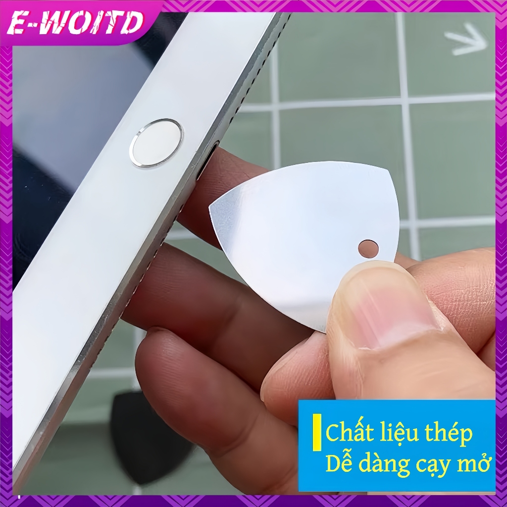 E-woitd 10 Chiếc Siêu Mỏng Linh Hoạt Thép Không Gỉ Tháo Rời Tấm Pry Bar Crowbar LCD Máy Tính Điện Thoại Di Động Loại Bỏ Màn Hình Công Cụ Sửa Chữa HNVN