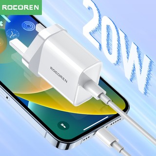 Bộ sạc USB Rocoren PD 20W có cáp USB Type C sang C Sạc nhanh cho iPhone 17 16 Pro Max