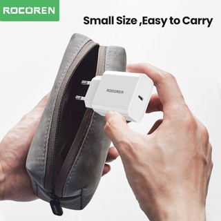 Bộ sạc USB Rocoren PD 20W có cáp USB Type C sang C Sạc nhanh cho iPhone 17 16 Pro Max