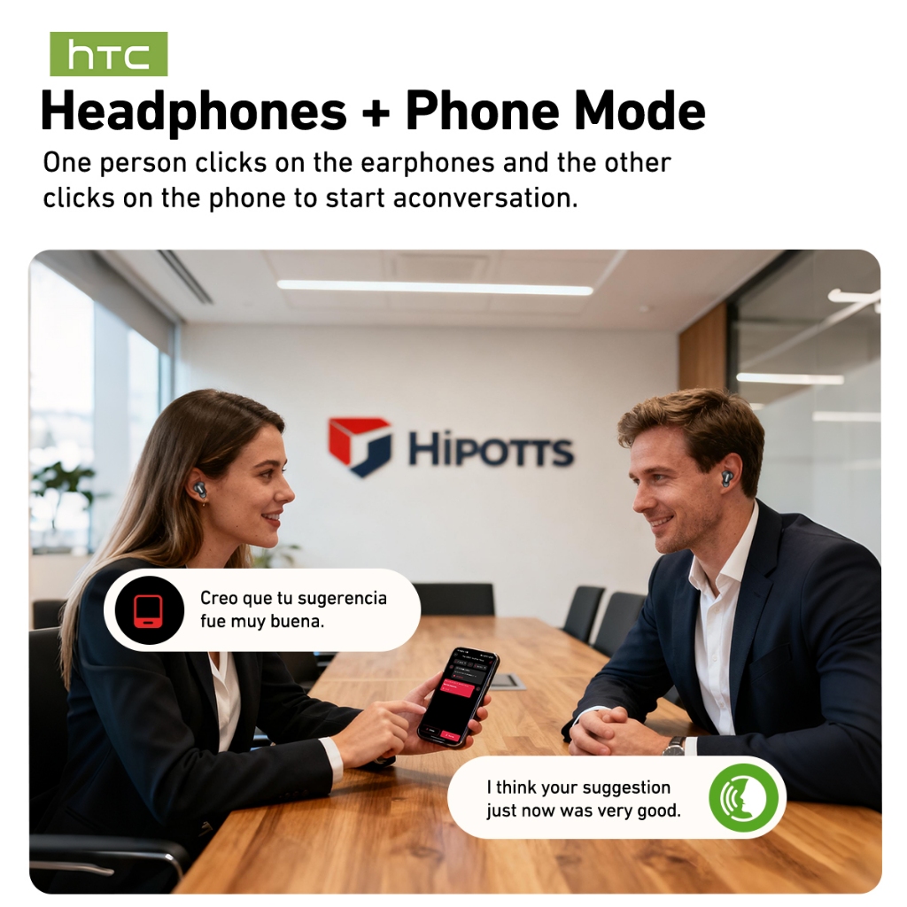 HTC NE79 Tai nghe dịch Video AI mới Tai nghe Bluetooth 6.0 HIFI Tai nghe không dâ ENC Tai nghe thể thao Chống nước IPX5