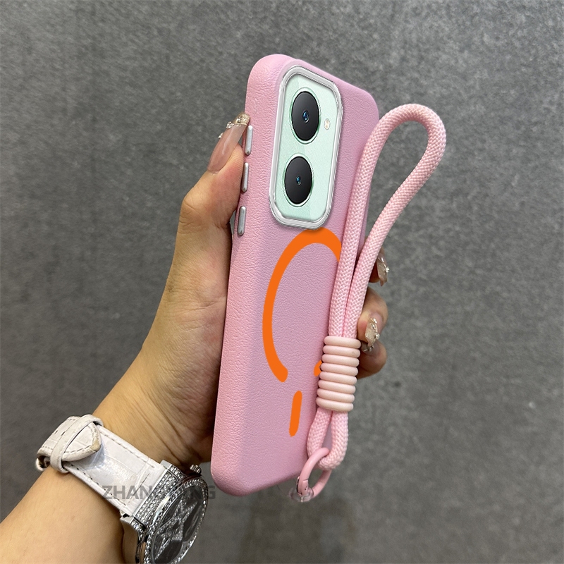 Ốp Lưng Dành Cho vivo Y36 4G Y36 5G Y27 5G Y03 Y27 4G Vỏ Điện Thoại Da Cao Cấp Chống Rơi Thẩm Mỹ Thiết Kế Mới Vòng Hút Từ Màu Cam Miễn Phí Dây Tinh Tế