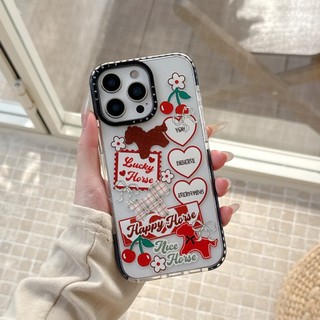 Dành Cho iPhone 17 16 15 14 13 12 11 Pro Max Hoa Ngựa Anh Đào Dành Cho iPhone 17 Mềm TPU Trong Suốt Chống Sốc Ốp Lưng iPhone 16 15 Plus