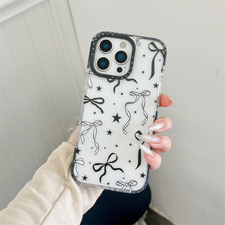 Dành Cho iPhone 17 16 15 14 13 Pro Max Ngôi Sao Nơ Họa Tiết Dành Cho iPhone 17 Mềm TPU Trong Suốt Chống Sốc Ốp Lưng iPhone 16 15 Plus