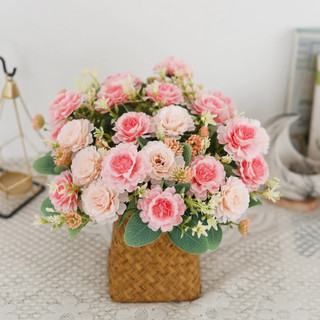 Hoa Giả Mao Lương Lụa Cao Cấp Trang Trí Nhà Cửa Tiệc Cưới Decor Sang Trọng Bó Cầm Tay Cô Dâu Phụ Kiện Chụp Ảnh Nghệ Thuật Phòng Khách Ban Công Giống Thật Màu Sắc Tươi Sáng Phong Cách Bắc Âu Vintage Quà Tặng Ý Nghĩa Cắm Bình Lọ Thủy Tinh 33cm