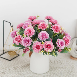 Hoa Giả Mao Lương Lụa Cao Cấp Trang Trí Nhà Cửa Tiệc Cưới Decor Sang Trọng Bó Cầm Tay Cô Dâu Phụ Kiện Chụp Ảnh Nghệ Thuật Phòng Khách Ban Công Giống Thật Màu Sắc Tươi Sáng Phong Cách Bắc Âu Vintage Quà Tặng Ý Nghĩa Cắm Bình Lọ Thủy Tinh 33cm