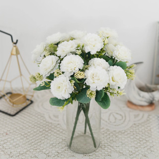 Hoa Giả Mao Lương Lụa Cao Cấp Trang Trí Nhà Cửa Tiệc Cưới Decor Sang Trọng Bó Cầm Tay Cô Dâu Phụ Kiện Chụp Ảnh Nghệ Thuật Phòng Khách Ban Công Giống Thật Màu Sắc Tươi Sáng Phong Cách Bắc Âu Vintage Quà Tặng Ý Nghĩa Cắm Bình Lọ Thủy Tinh 33cm
